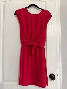 Jacob Vibrant Red Tie-Back Mini Dress
